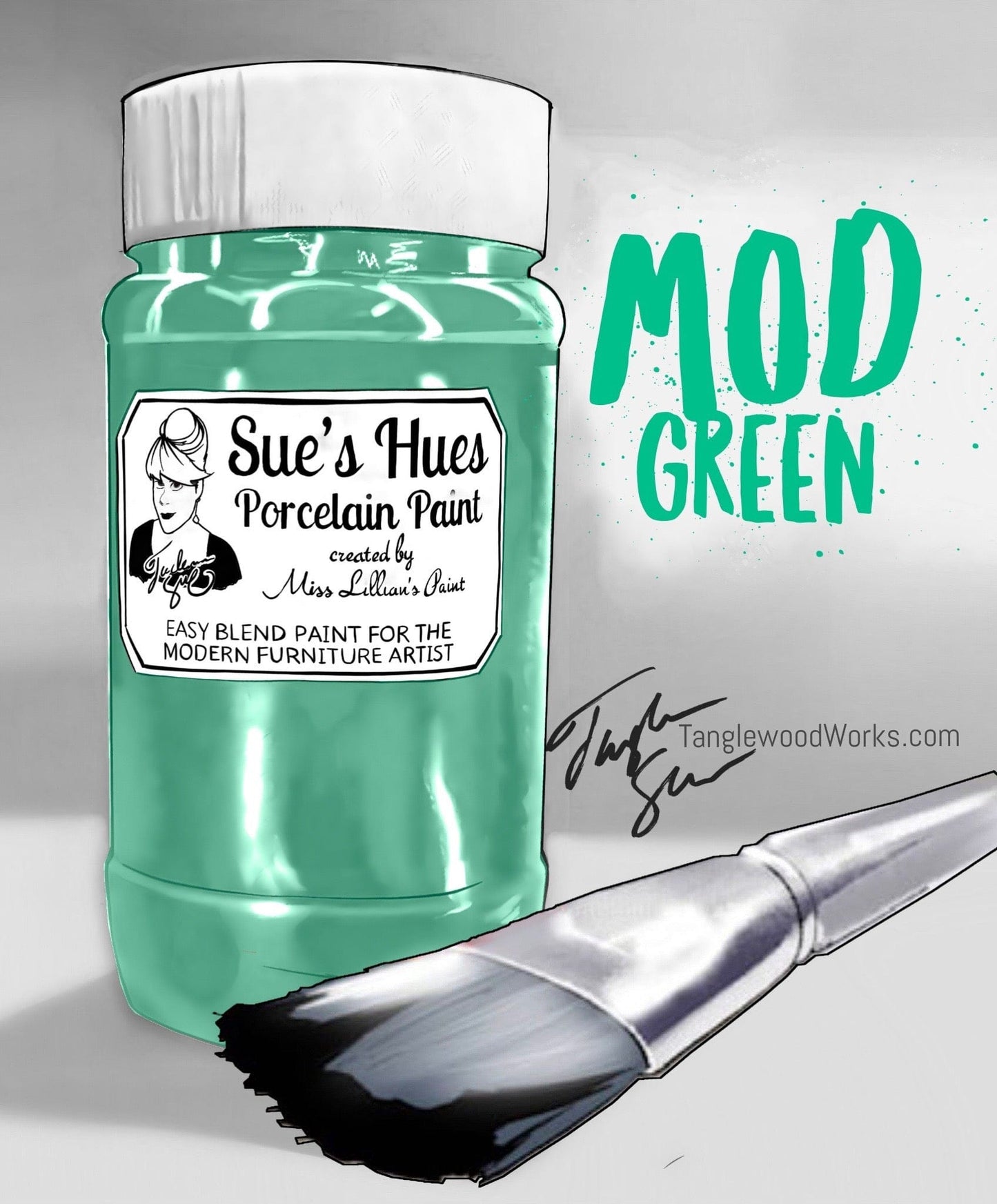 Tanglewood Works Sue's Hues Porcelain Paint: Winter Collection