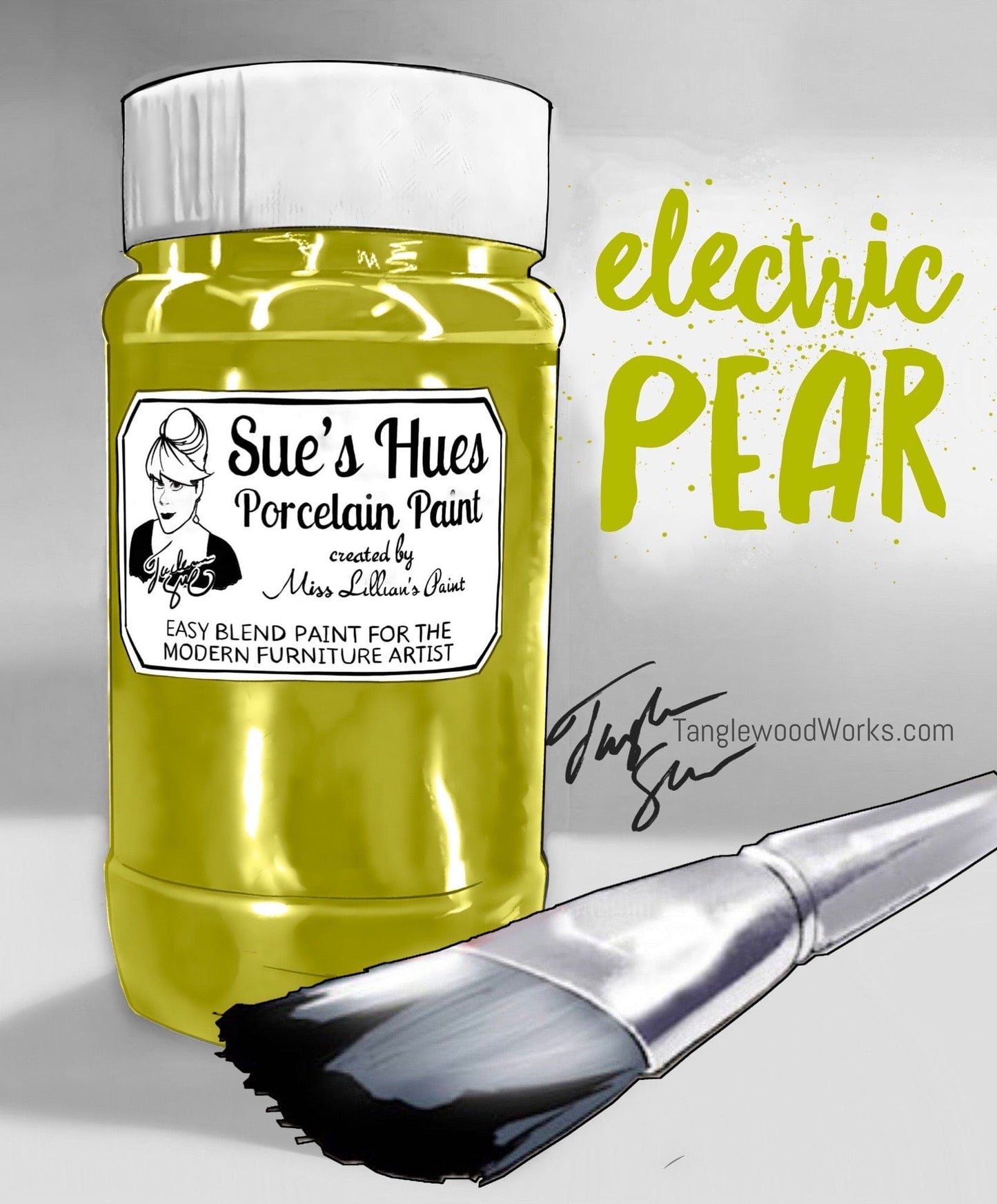 Tanglewood Works Sue's Hues Porcelain Paint: Winter Collection