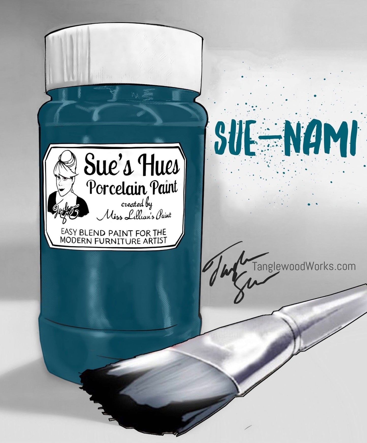 Tanglewood Works Sue's Hues Porcelain Paint: Winter Collection