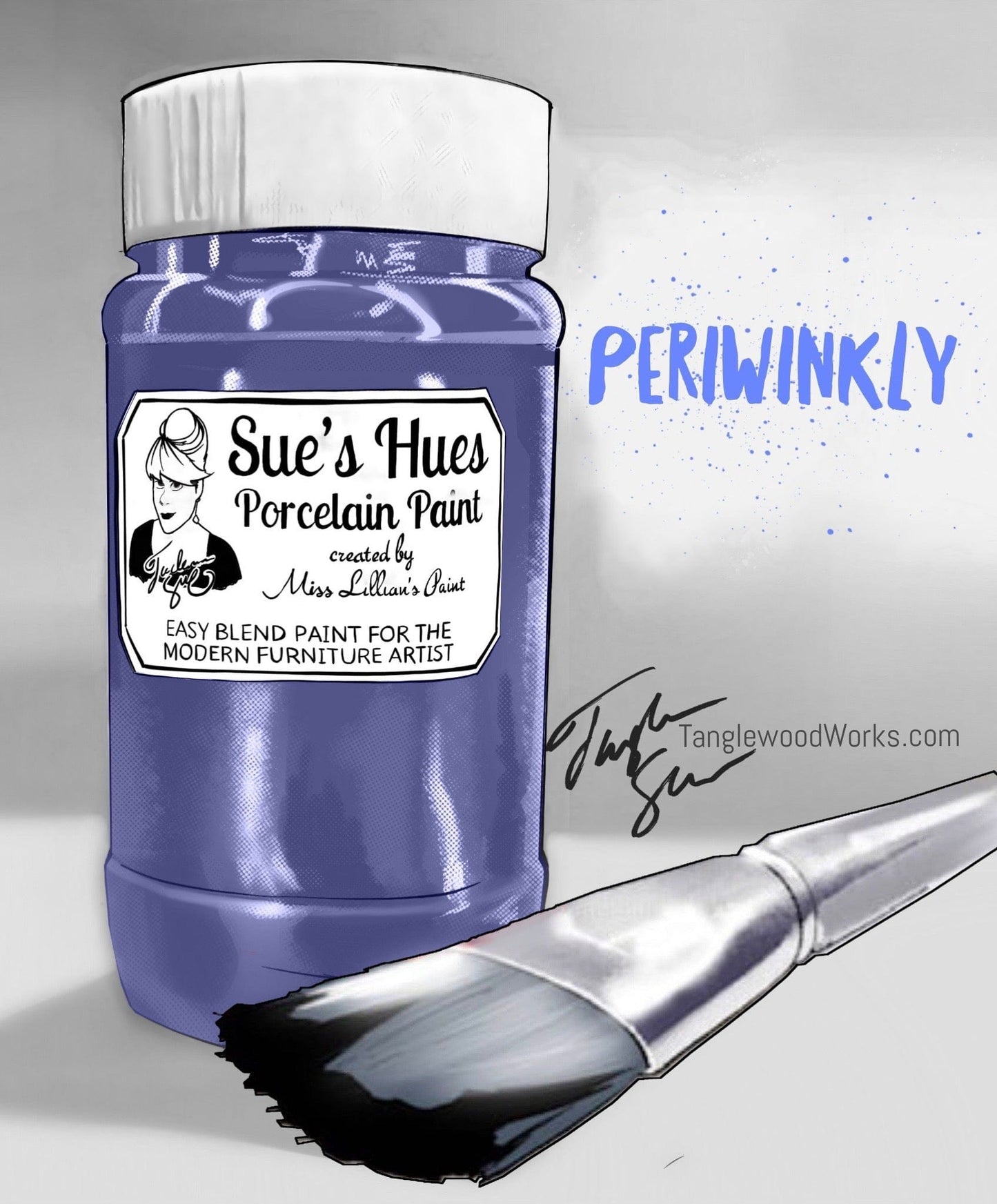 Tanglewood Works Sue's Hues Porcelain Paint: Winter Collection