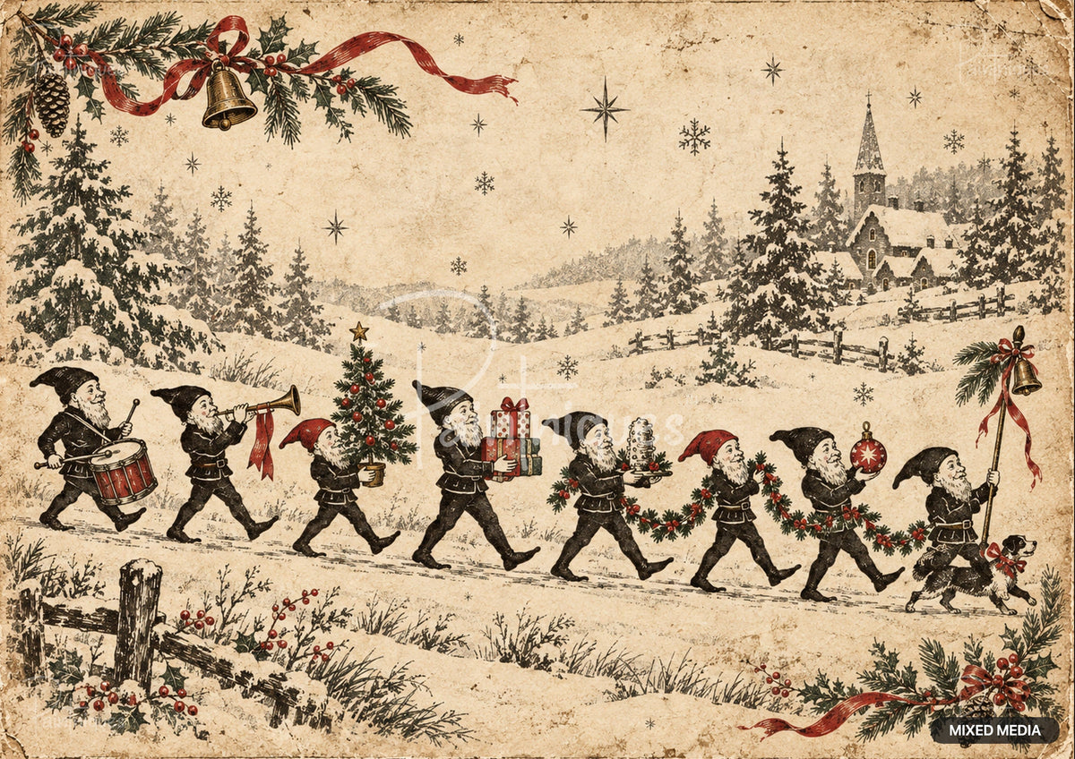 Yuletide Parade Decoupage Paper - Paintniques