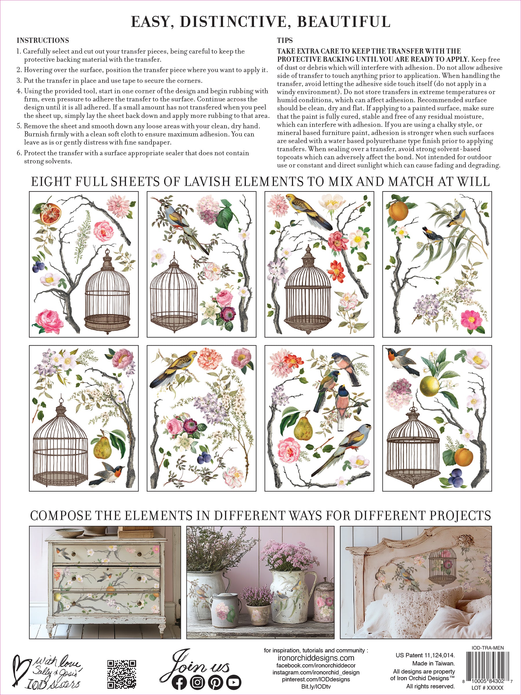 Menagerie - IOD Decor Transfer  image 1