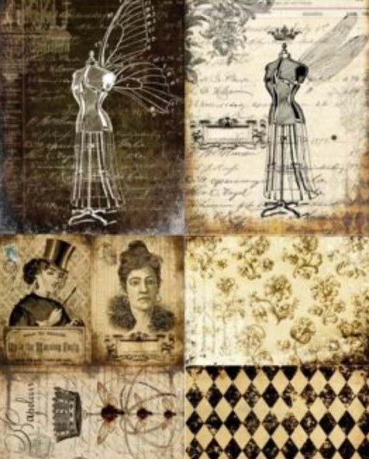 Dress Form Project Block - Roycycled Decoupage image 0