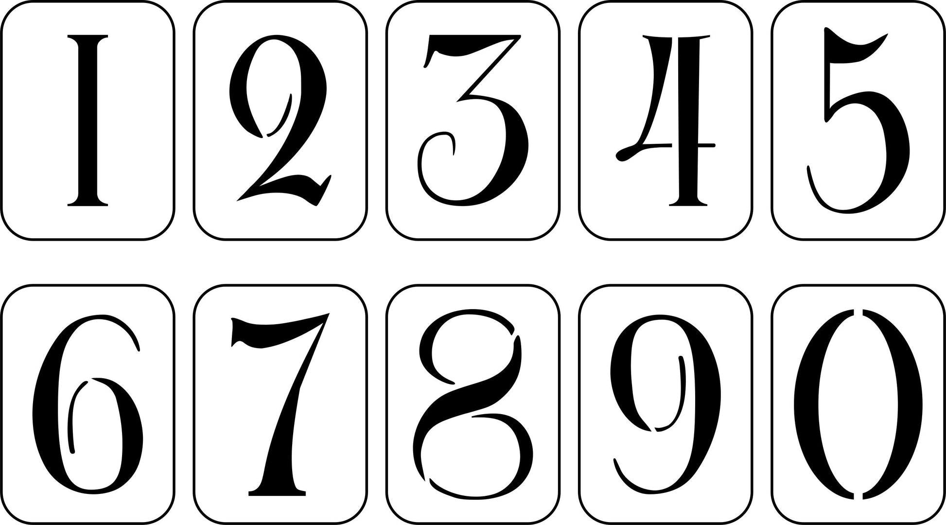 Antique Hand Painted Number - JRV Stencil  image 0
