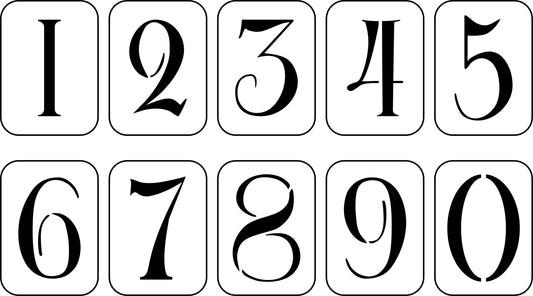 Antique Hand Painted Number - JRV Stencil  image 0