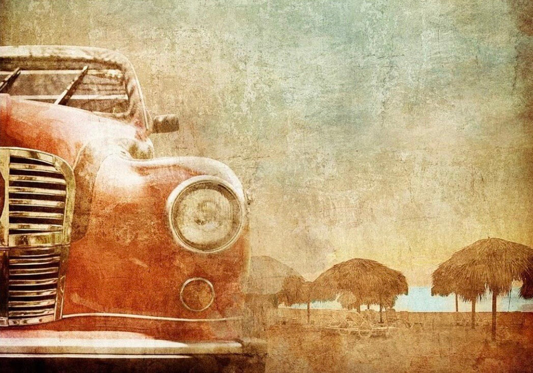 Vintage Red Car - Mint by Michelle Decoupage image 0