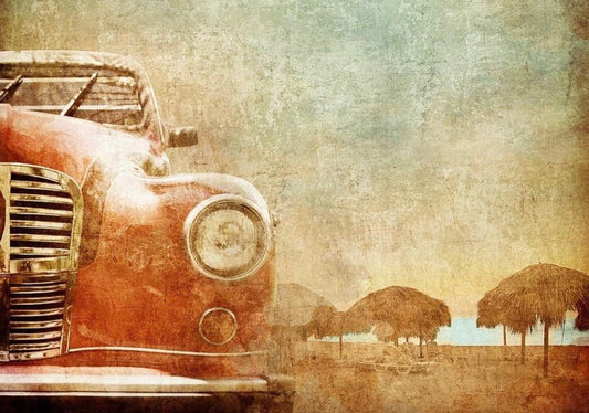 Vintage Red Car - Mint by Michelle Decoupage image 0