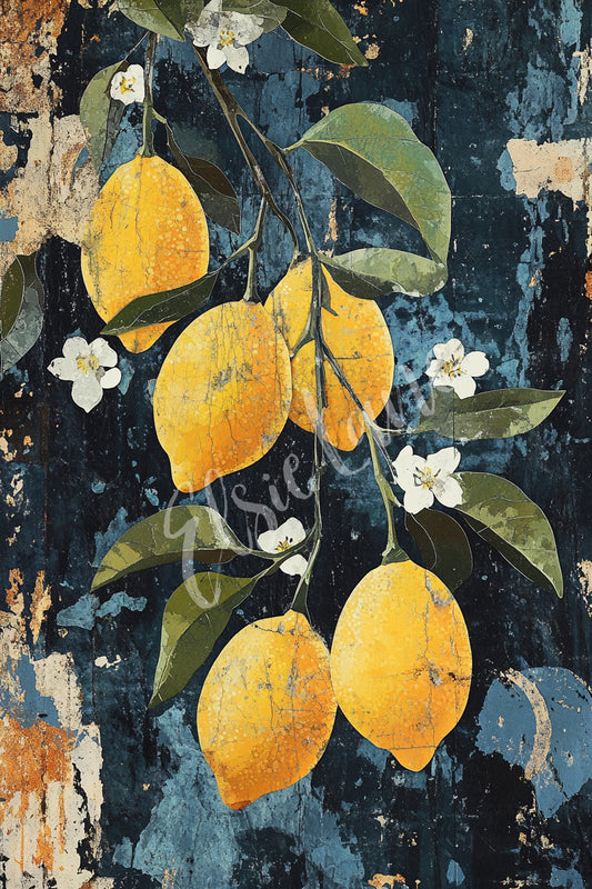 LaLaLa Lemons - Elsie Lane Decoupage Paper image 0
