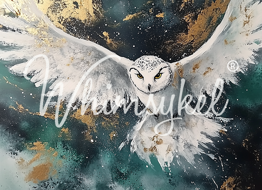 Snow Owl - Whimsykel Paper image 0