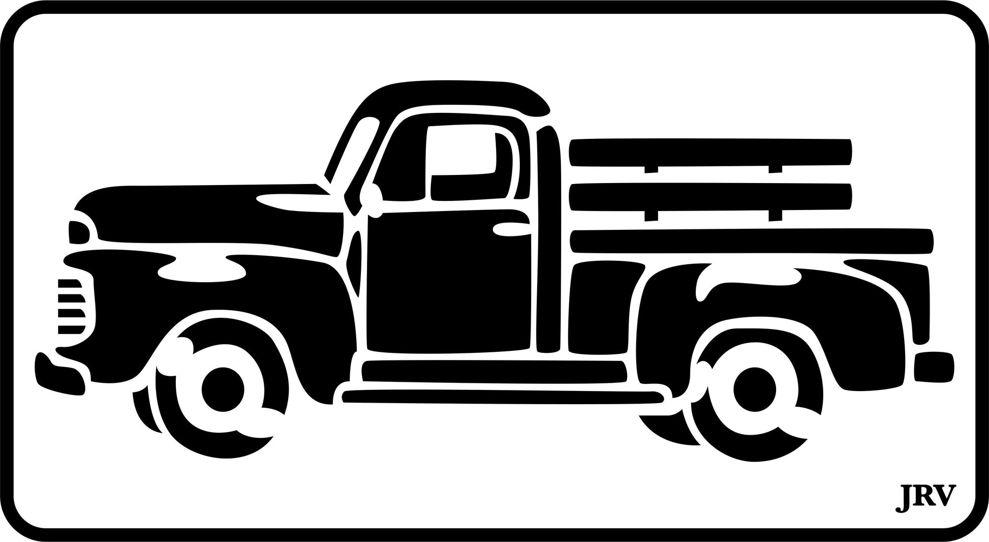 Vintage Truck - JRV Stencil  image 0