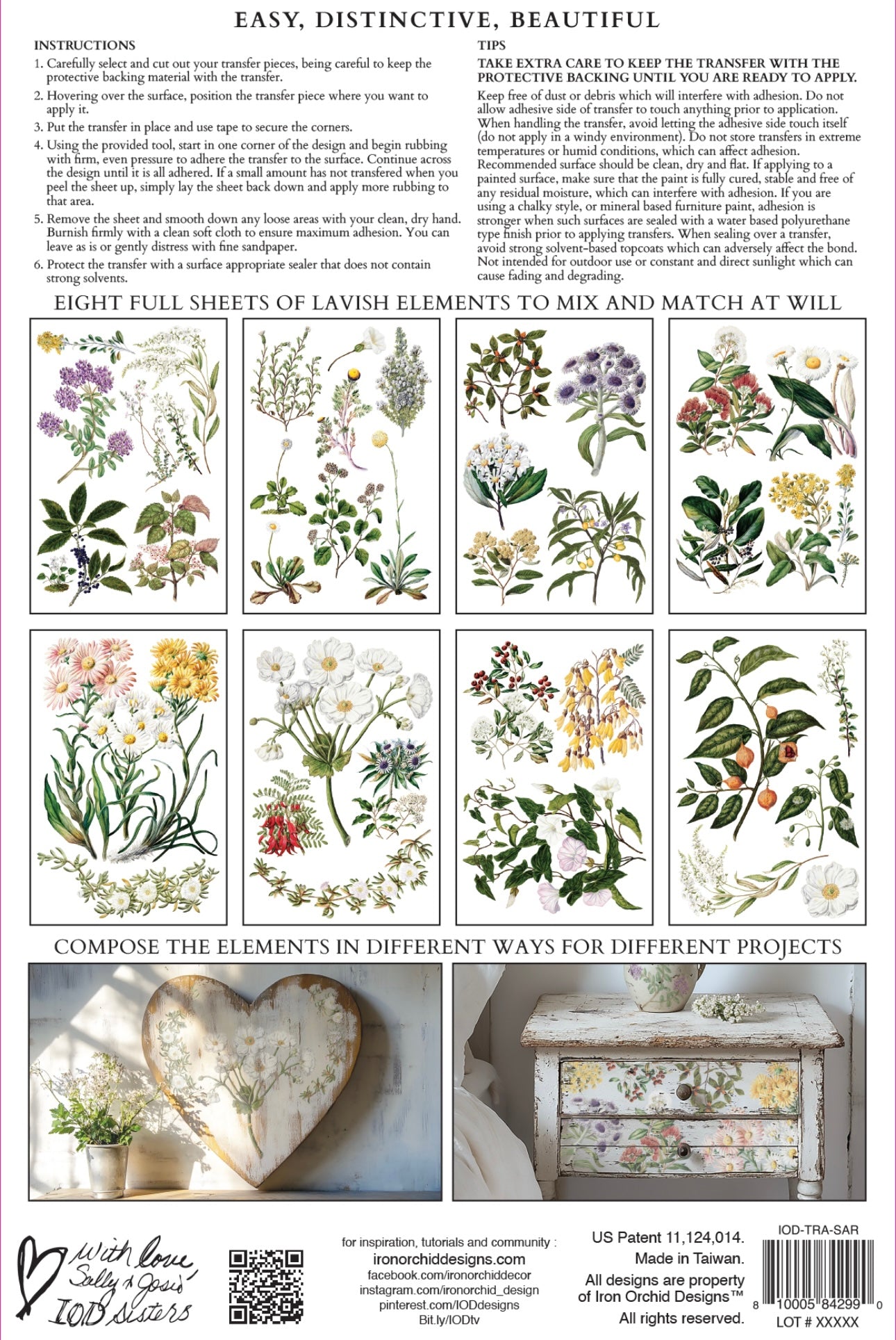 Sarah Featon’s Botanicals - IOD Decor Transfer image 1