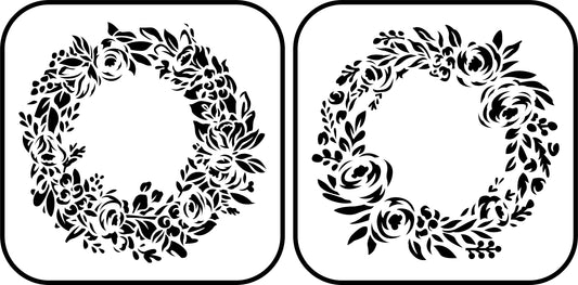 Floral Wreath 2 Pack - JRV Stencil  image 0