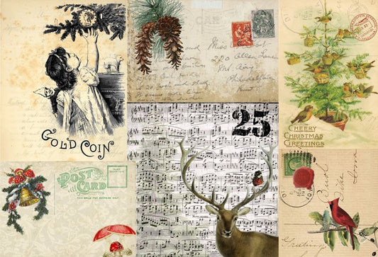 Christmas Blocks A - Roycycled Decoupage image 0