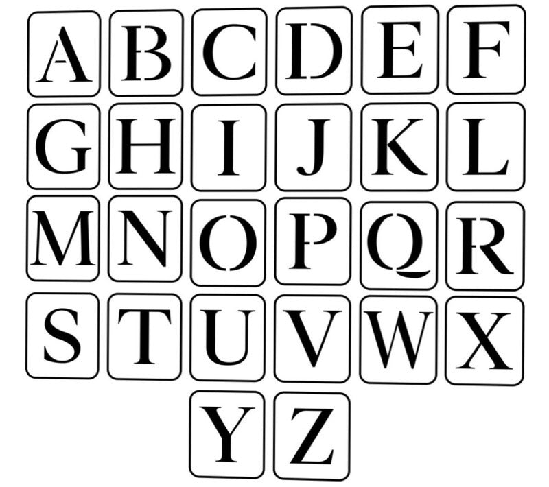 Upper Case Letters - JRV Stencil image 0