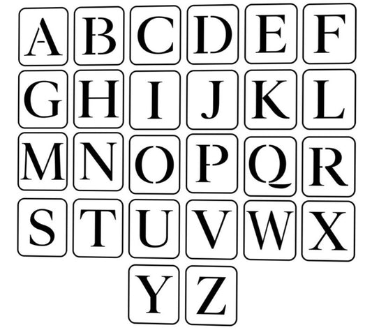 Upper Case Letters - JRV Stencil image 0