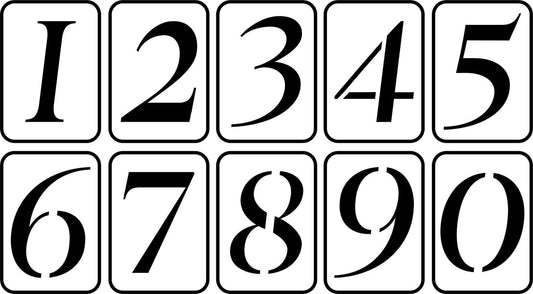 3.35” Number Set - JRV Stencil image 0