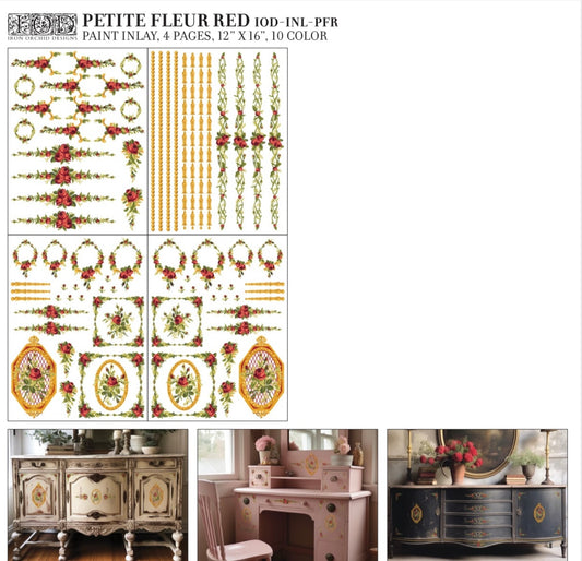 Petite Fleur Red Paint Inlay IOD (Limited) image 0