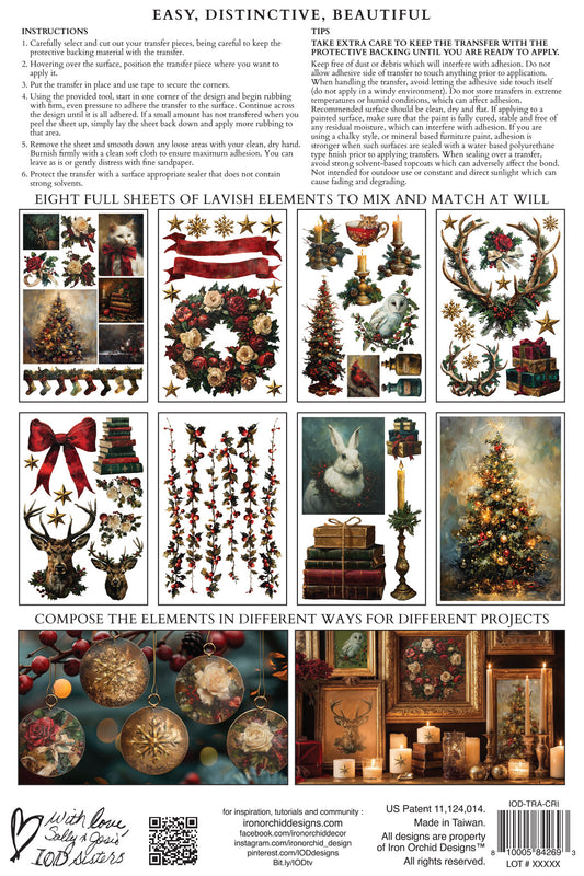 Crimson Velvet IOD Transfer - IOD 2024 (Limited Edition Holiday)