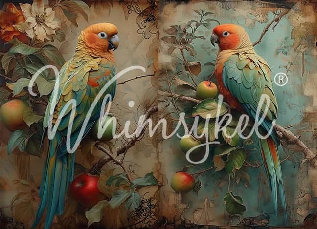 Parrot Paradise Duo - Whimsykel Paper image 0
