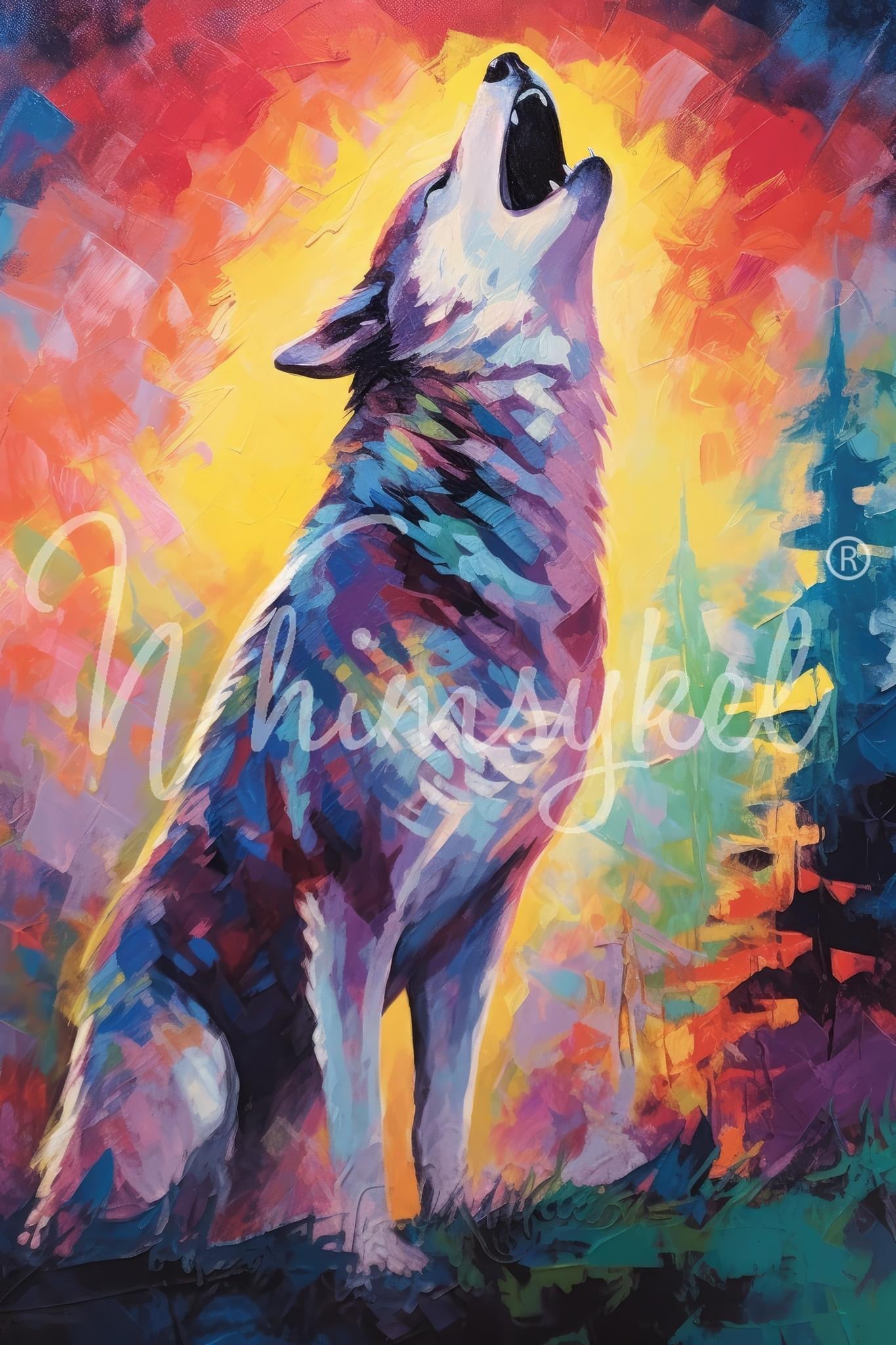 Twilight Howl - Whimsykel Paper image 0
