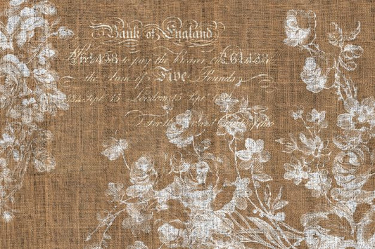 Floral burlap  - Roycycled Decoupage image 0