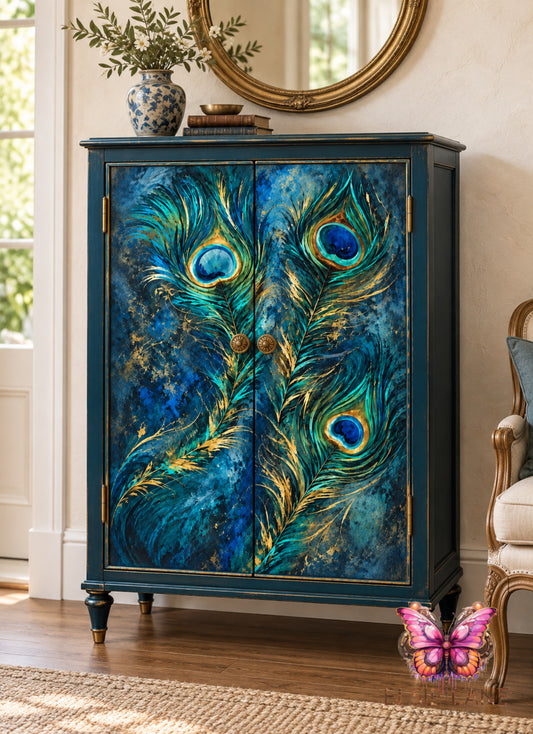 Guilded Plumes - by Debi Pfrimmer, Elsie Lane Decoupage Paper