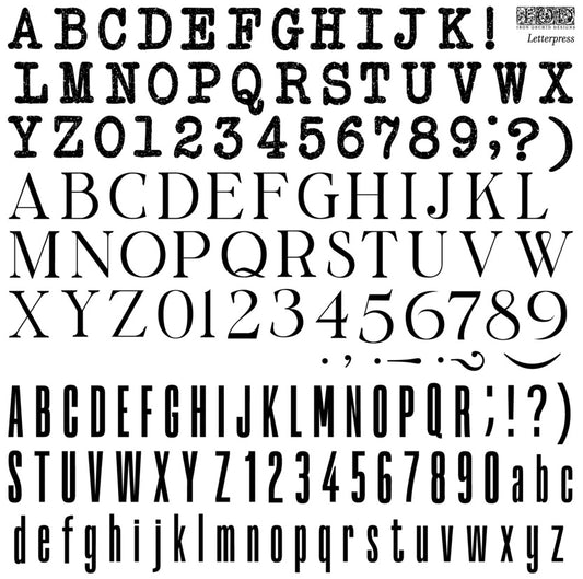 Letterpress IOD Stamps image 0