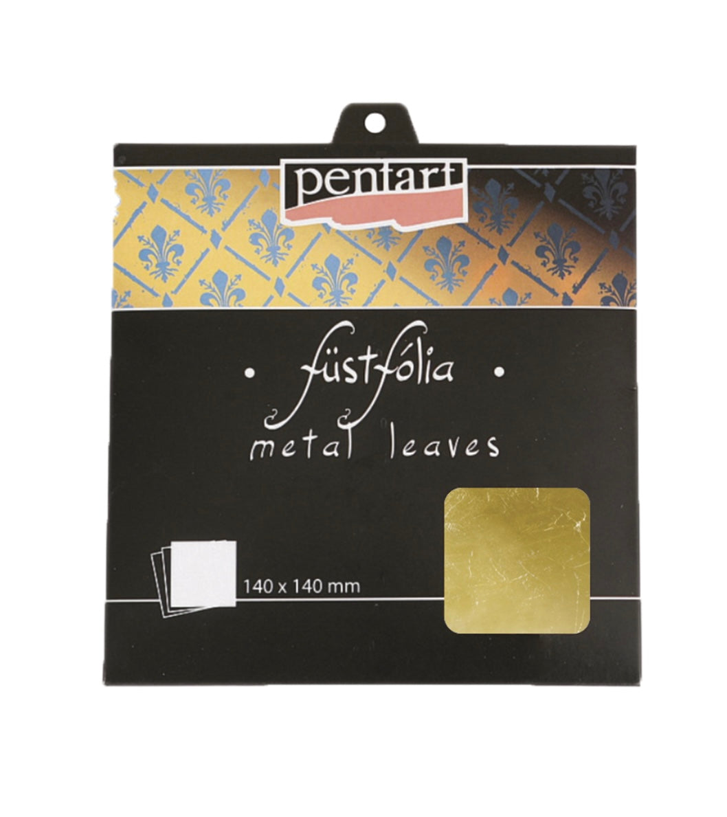 Metal leaves, 14x14 cm, gold2