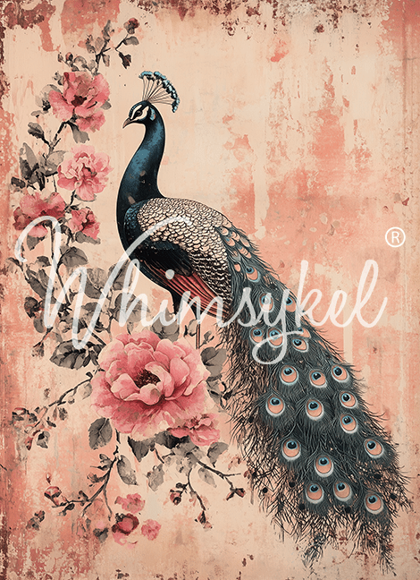 Peacock | 18 lb Decoupage Tissue Paper | 2 Sizes