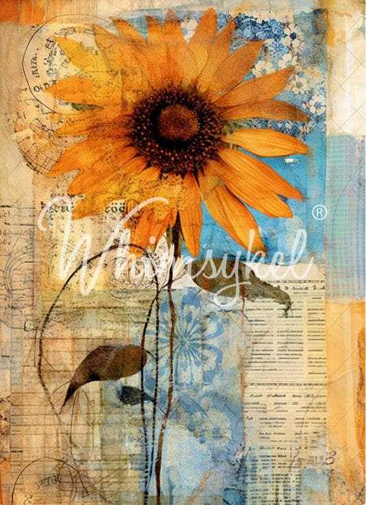 Sunflower Collage - Whimsykel Paper image 0