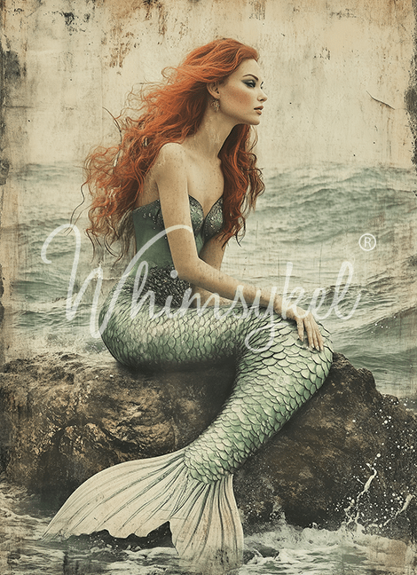 Maiden of the Sea  | 18 lb Decoupage Tissue Paper | 2 Sizes