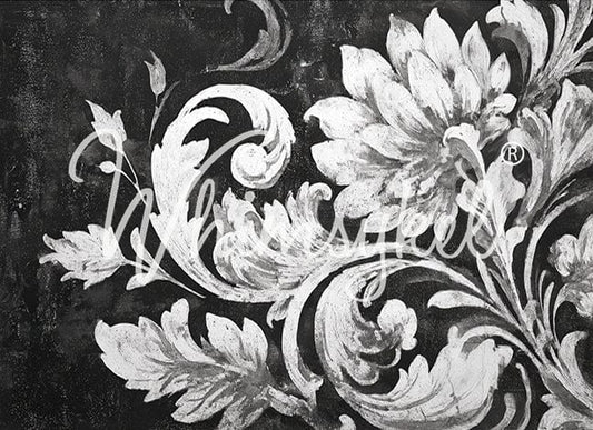 Noir Brocade Reverse | 18 lb Decoupage Tissue Paper | 2 Sizes