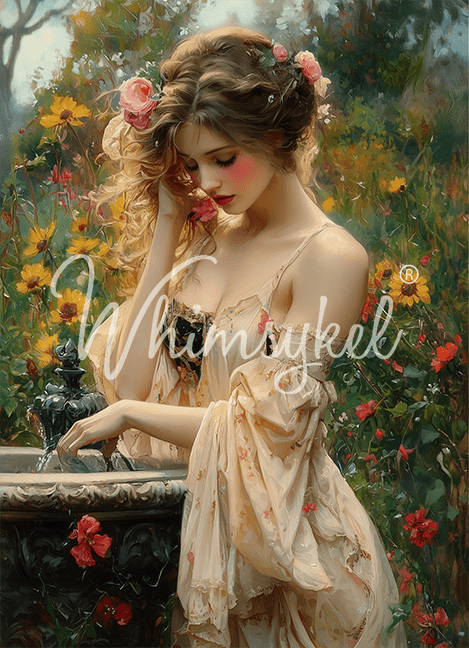 Rosewater Fountain  | 18 lb Decoupage Tissue Paper | 2 Sizes