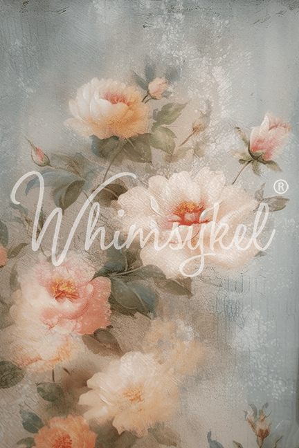 Weathered Roses | 18 lb Decoupage Tissue Paper | 21x29 in