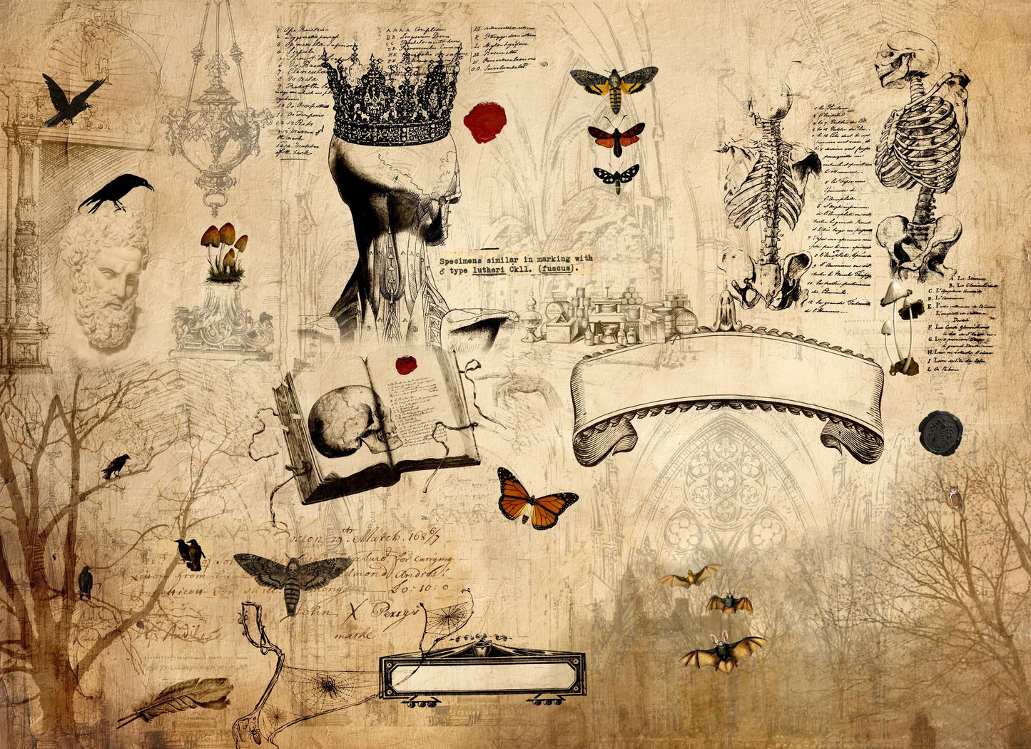 Dark Academia - Roycycled Decoupage image 0