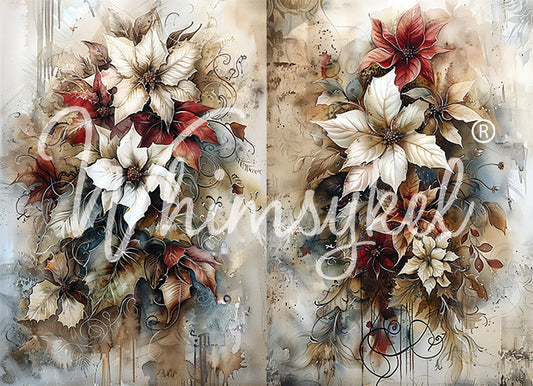 Christmas Floral - Whimsykel Paper image 0