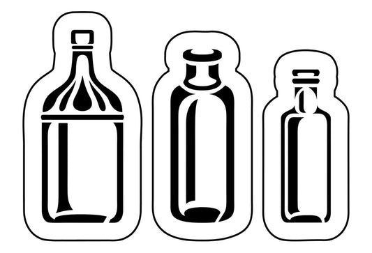 Vintage Glass Bottles - JRV Stencil by Debi’s Design Diary image 0