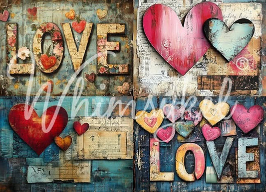 Hearts of Love - Whimsykel Paper image 0