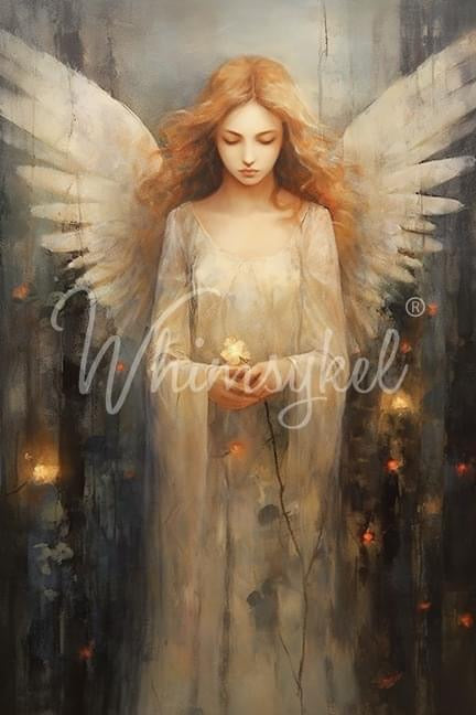 Angelic Contemplation - Whimsykel Paper image 0