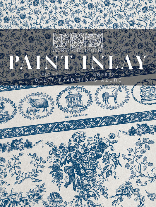 Delft Traditions Azure 8 Page IOD Paint Inlay  (Limited) image 0