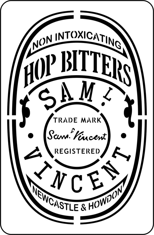Hop Bitters Label - JRV Stencil  image 0