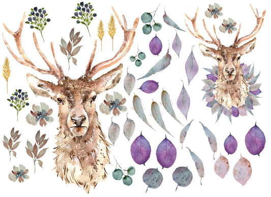 Winter Stag - Roycycled Decoupage image 0