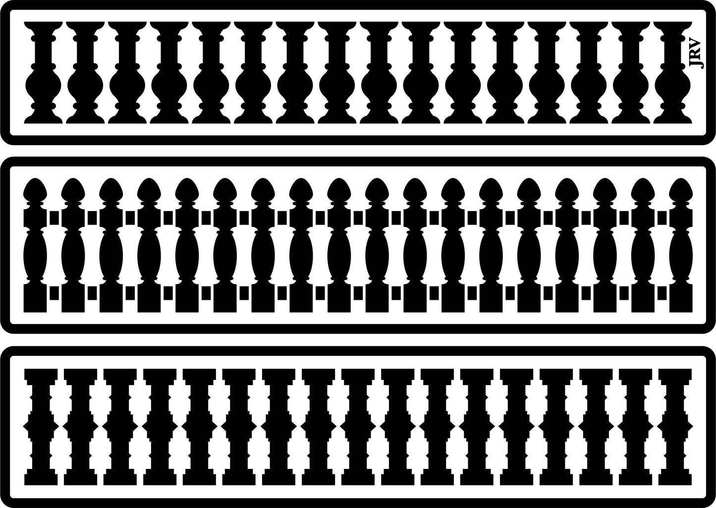 Fence Borders - JRV Stencil image 0