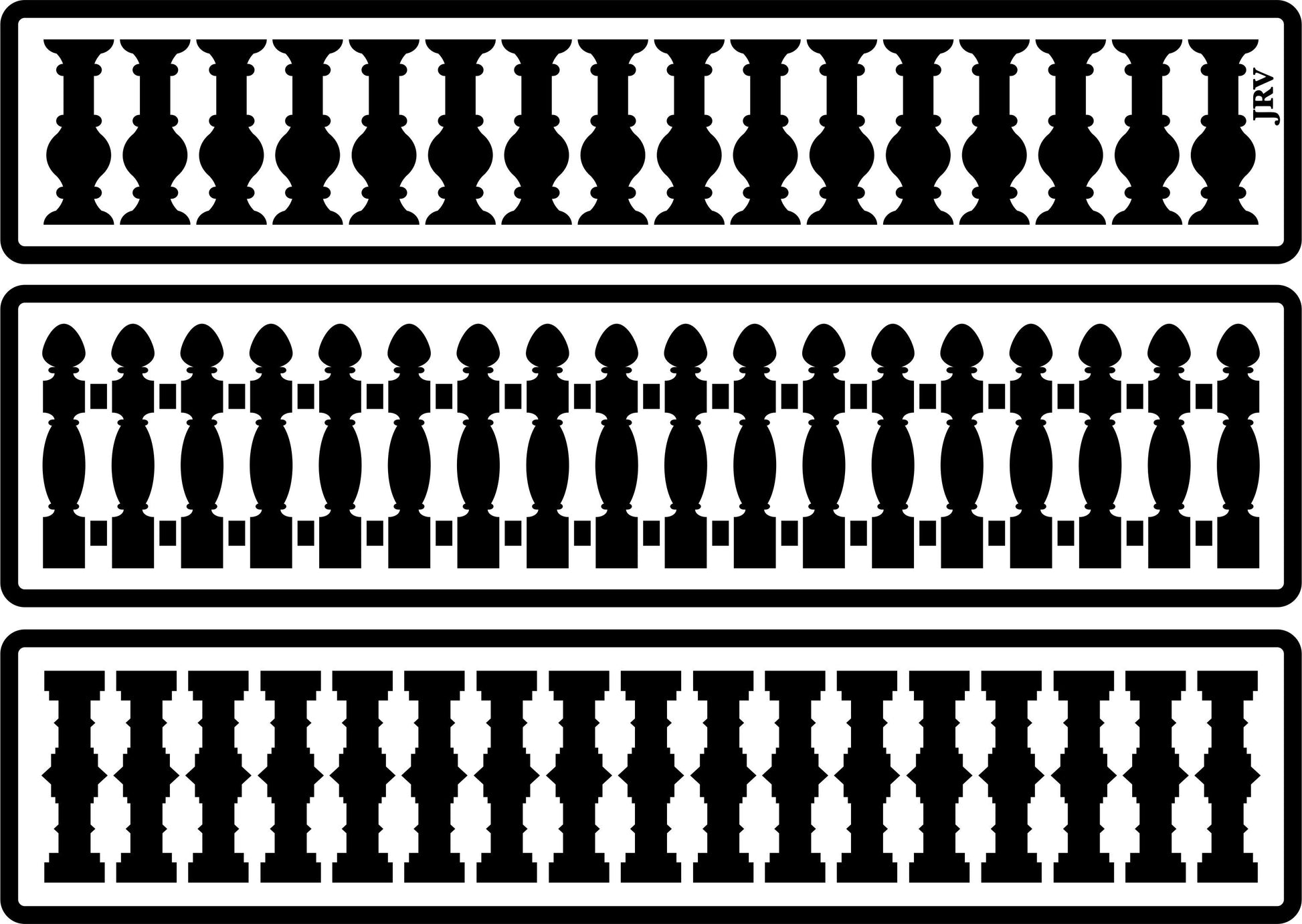 Fence Borders - JRV Stencil image 0