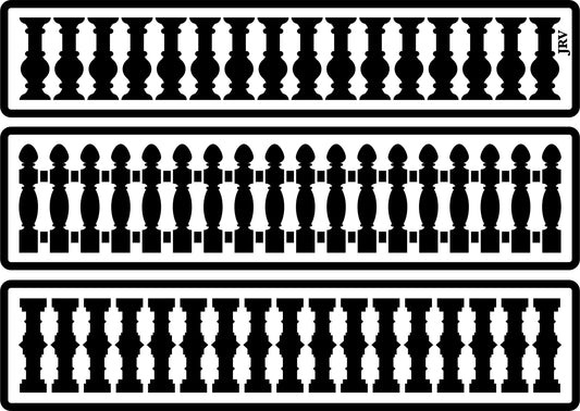 Fence Borders - JRV Stencil image 0