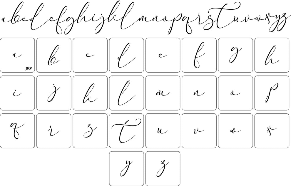 Script Font - JRV Stencil – Elsie Lane Art Garage