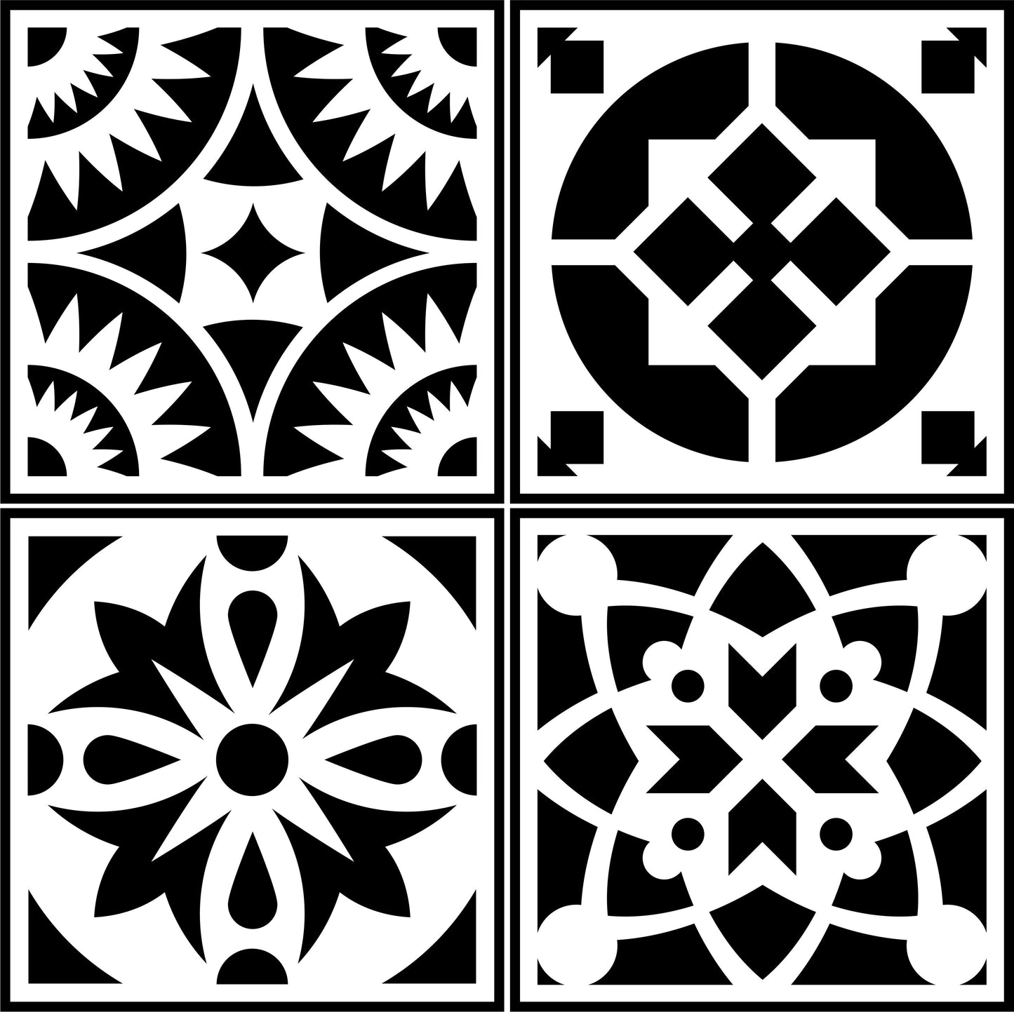 Spanish Tile 4 Pack - JRV Stencil  image 0