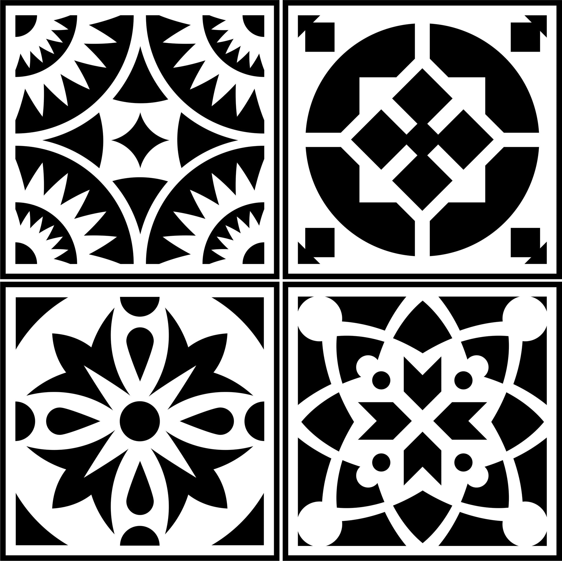 Spanish Tile 4 Pack - JRV Stencil  image 0