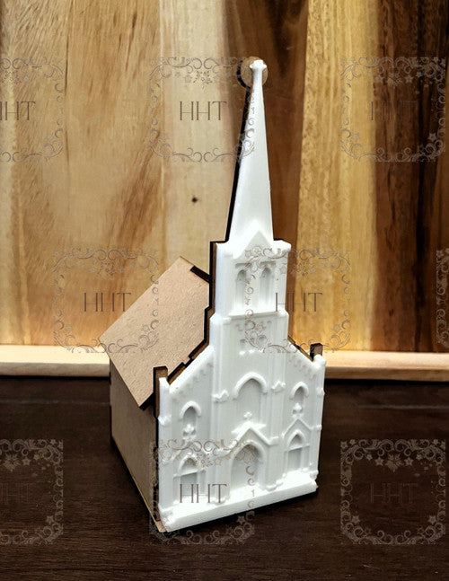 Handcrafted Holiday Traditions MDF House of Faith 3d Church Base