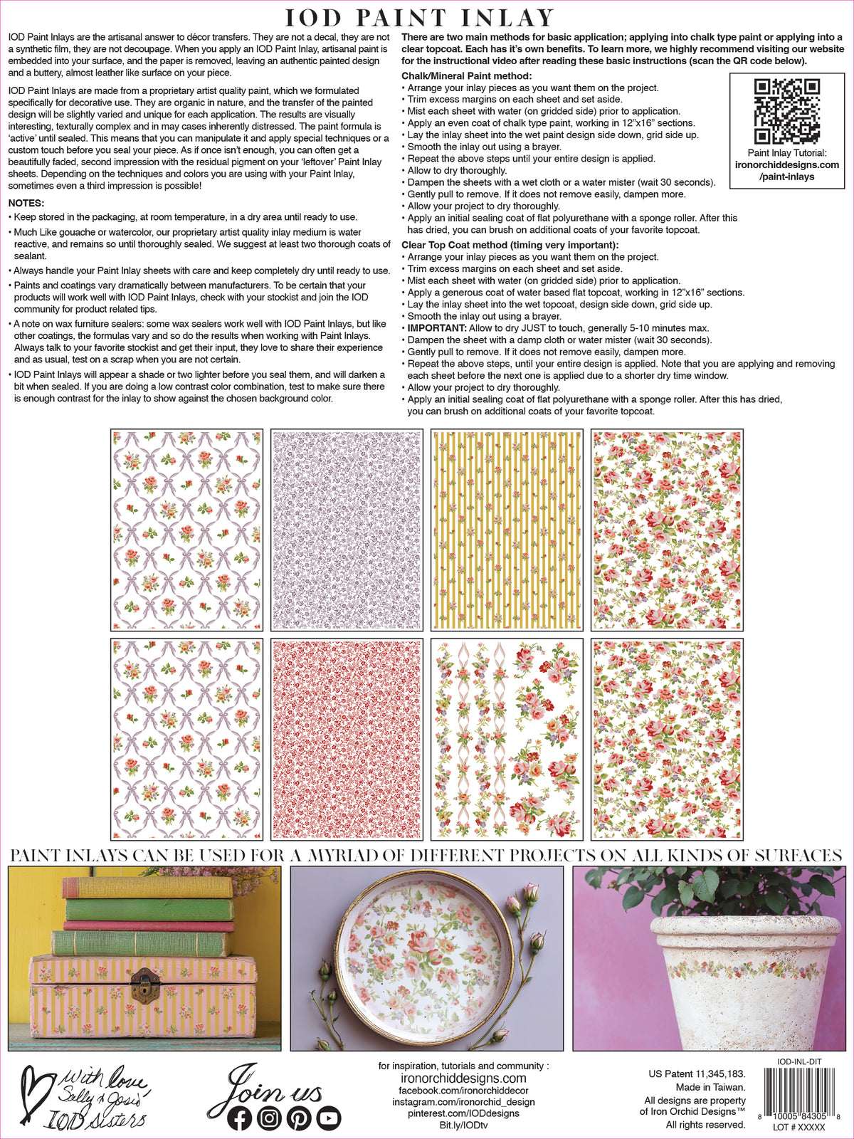 Ditzy Blooms IOD Paint Inlay